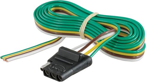 CURT 58040 مجموعة أسلاك للمقطورة المسطحة ذات 4 دبابيس على جانب السيارة مع أسلاك مقاس 60 بوصة in Kuwait