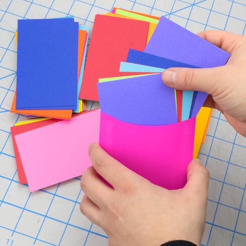Hygloss Products Library Card Pockets - Perfect for Classroom, Arts & Crafts & Much More - Non-Adhesive - 3.5" x 5" - 3 Each of 10 Bright Colors - Pack of 30 Pockets in Saudi Arabia