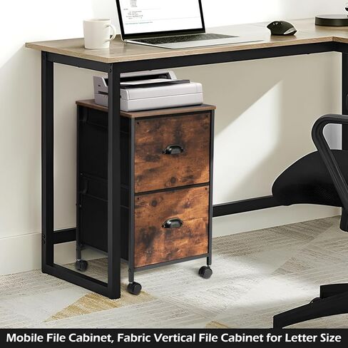 خزانة ملفات متنقلة من TOPSKY، خزانة ملفات عمودية من القماش لحجم الحروف (بني ريفي، درجان) in Kuwait