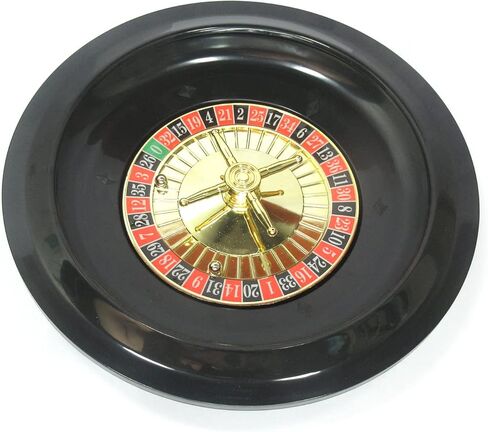 مجموعة ألعاب الروليت مقاس 10 بوصة تحتوي على عجلة روليت بلاستيكية ورقائق وأوراق لعب وتخطيط اللباد in Kuwait