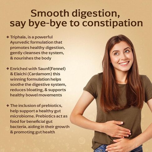 Triphala Effervescent | Relieves Constipation, Colon Cleanse, Improves Digestive Health & Manage Weight | with Ayurvedic Herbs, Triphala &Saunf along with Prebiotics|20 Tablets (Pack of 2) in Saudi Arabia