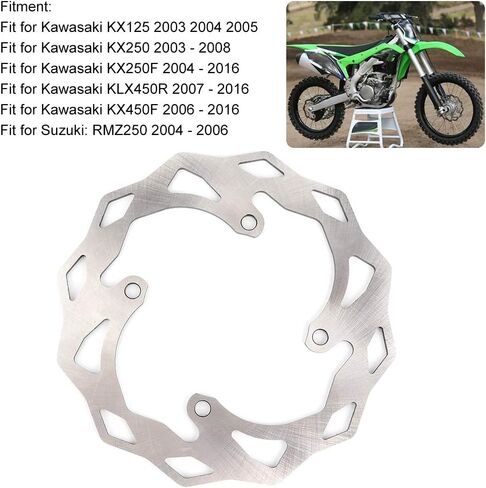 قرص فرامل خلفي من Qiilu، قرص فرامل خلفي من سبائك الألومنيوم مناسب لدراجات Kawasaki KX125 KX250 KLX450R KX450F in Kuwait