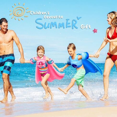 Kids Swim Vest with Cape, Abuytwo Water Wings Toddler Adjustable Shoulder Straps Children Arm Floaties for 22-30-40-50lbs Boys/Girls Swimming Jacket for Pool Learn to Swim Sea Beach Lake Training in Saudi Arabia