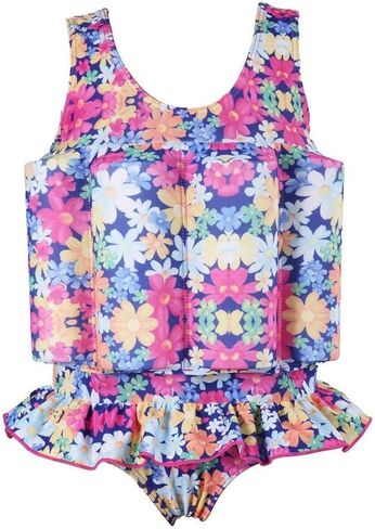 Kids Baby Floatation Swimsuit with Adjustable Buoyancy Float Suit Swim Vest One Piece Floating Swimwear for Boys Girls in Saudi Arabia