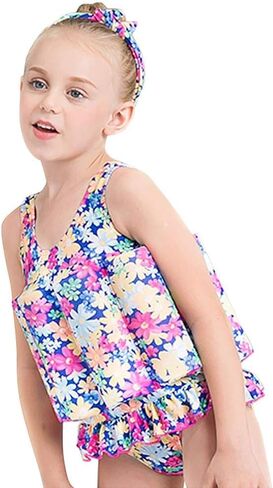 Kids Baby Floatation Swimsuit with Adjustable Buoyancy Float Suit Swim Vest One Piece Floating Swimwear for Boys Girls in Saudi Arabia