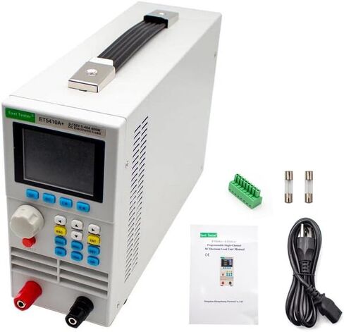 ET5420A + جهاز قياس حمل تيار مستمر ثنائي القناة قابل للبرمجة 200 وات * 2 تيار مستمر جهاز اختبار تحميل البطارية الإلكتروني جهاز اختبار تيار مستمر 0-150 فولت 0-40 أمبير (ET5420A+، USB) in Kuwait