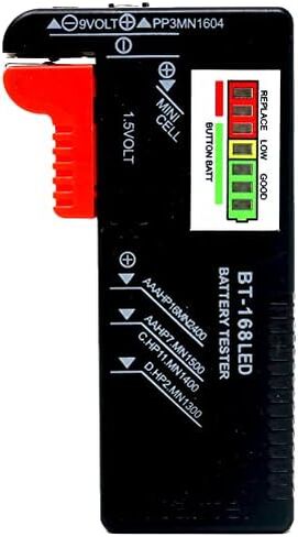 جهاز اختبار البطارية الرقمي LED من Nartel®، جهاز فحص البطارية متعدد الأحجام لبطاريات الخلايا الزرية AA AAA C D 9V 1.5V (لا يتطلب بطارية للتشغيل) in Kuwait