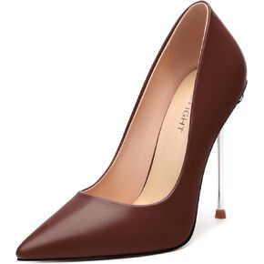 AMBELIGHT High Heels Pumps for Women Stiletto Pointed Closed Toe Slip on Sexy Classic Elegant Dressy Shoes