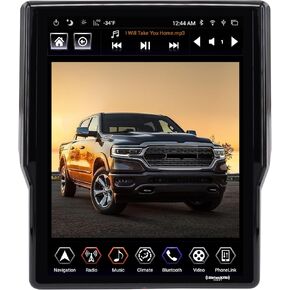LINKSWELL GEN 5 Radio Replacement for RAM 2019-2022 1500/2500/3500/4500 New Body Style 12.1 Inch Android Car Stereo Head Unit with CarPlay Bluetooth GPS Navigation