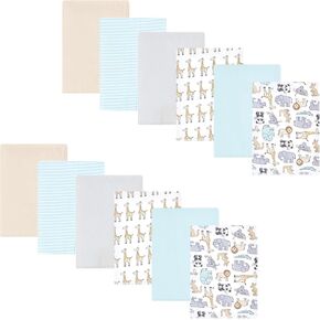 Hudson Baby Unisex Baby Flannel Burp Cloth 12pk, Honey Bee, One Size