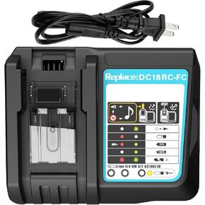 ANTRobut Replacement for Makita Charger DC18RC DC18RD Replacement Makita 18V Battery Charger for Faster Charging Compatible with Makita 14.4V-18V Battery BL1830 BL1840 BL1850 BL1860 BL1815 BL1430