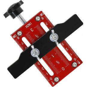 Cabinet Door Installation Positioner, Aluminum Alloy Cabinet Hardware Jig, Adjustable Length Cabinet Installation Tool Compatible for Most Cabinet Doors