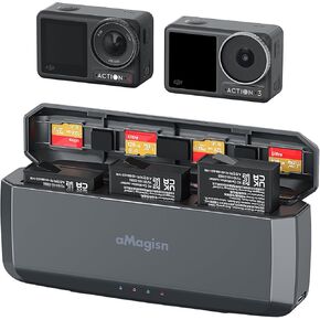 Fast Battery Charger Hub for DJI Osmo Action 4/3
