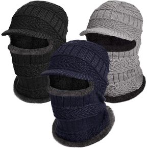 Syhood Knitted Balaclava Beanie Hat Winter Neck Warmer Ski Face Cover Neck Gaiter
