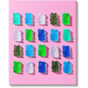 Stupell Industries Gummy Candy Bears Pattern Canvas Wall Art Design by Lil' Rue