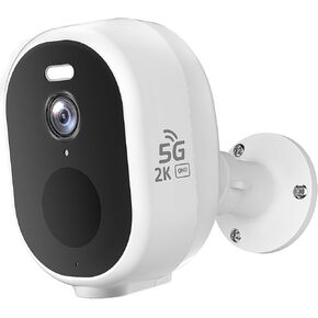 Security Cameras Wireless Outdoor 5G/2.4G WiFi, 2K Indoor Home Camera with AI Motion Detection, Color Night Vision, Siren,Waterproof, 2-Way Talk,Works w/Alexa&Google Assistant,SD/Cloud (1, White)