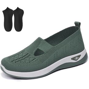 Innov2u Women's Comfortable Orthopedic Shoes - Breathable Slip-On with Soft Sole, Available in Black, Purple, Green, and Gray
