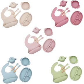 Silicone Baby Feeding Set, Baby Plates, Baby Spoons Self Feeding 6 Months, Baby Feeding Essentials, Baby Spoon, Baby Bowls For Weaning, Baby Led Weaning Supplies, Baby Utensils, Baby Feeder