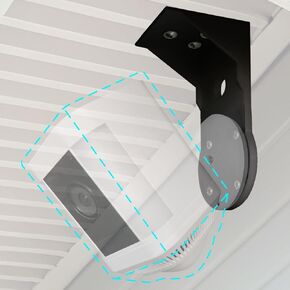 SplashNColor Camera Outdoor Mount Bracket, Compatible with Ring Spotlight Pro – Wireless Security Holder for Outside Wall – Accessories for Outdoor House, Mounts Under Roof, Includes Install Hardware