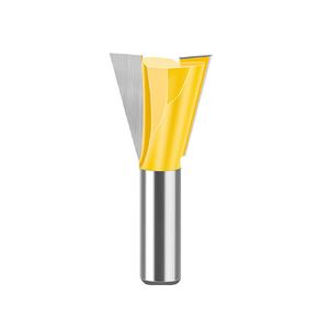 Straight Cut Router Bit Milling Cutter Cutting Dovetail Bit 1/2 Inch Shank,1" Cut Diameter Wood Cutting Trimming Cutter Double Flute Straight Grooving Bits for Woodworking Dovetail Bit