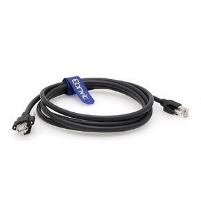 Eonvic Gigabit Ethernet Cable RJ45 Angled with Thumbscrew Locking for Industrial CCD Camera (2M)