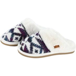 C.C Multi-Option Colorful Slip-On Slippers With Faux Fur Lining Indoor-Outdoor House For Women