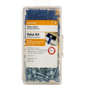 373515 Plastic Anchor Kit 10-12 Includes Screws and Drill, 1
