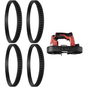 (4pk) Compatible with Milwaukee 45-69-0030 Blade Pulley Tire, Fits Milwaukee 6242-6 2629-20 2429-20 Cordless Compact Band Saws