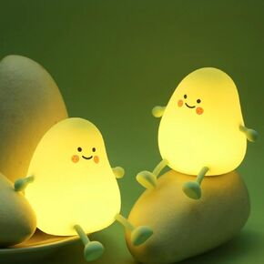 Cute Mango Night Light-Night Light for Kids, Baby Night Light, Rechargeable Dimmable Nightlight, Bedside Lamp Nursery Nightlight with 15/30/60 Minutes Timing Setting and Touch-Sensitive