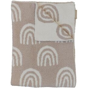 Mebie Baby Rust Checkered Plush Lovey Blanket 15x20 - Soft, Lightweight, Breathable | Available in Two Sizes