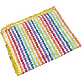 Handwoven Filipino Inabel Baby Blanket – Soft and Lightweight Inabel Weave, Vibrant Rainbow Pattern | Baby Blanket (30x40 inches) (Solid)