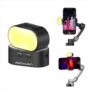 Magnetic Fill Light for Gimbal, Mini Video Light w/3 Brightness and 3 Color Adjustment, Strong Magnetic Light Mounted on The Gimbal, Compatible for Hohem Zhiyun Feiyu Gimbal Stabilizer.