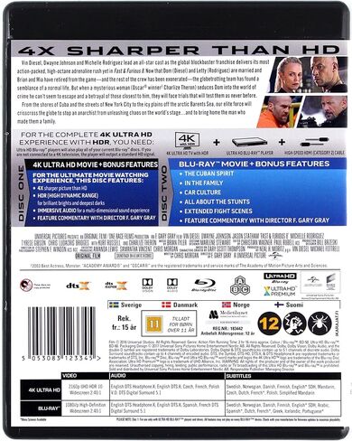 The Fate of the Furious [Blu-Ray] [Region Free] (IMPORT) (Keine deutsche Version) in Saudi Arabia