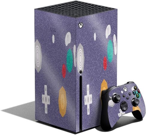 Glossy Glitter Gaming Skin Compatible with Xbox Series X Bundle - Merry Christmas - Premium 3M Vinyl Protective Wrap Decal Cover - Easy to Apply | Crafted in The USA by MightySkins in Saudi Arabia