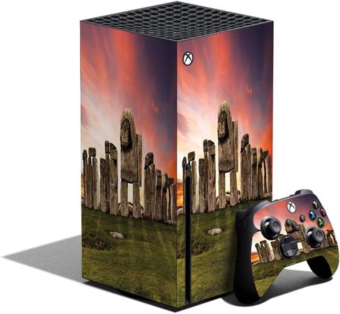 Glossy Glitter Gaming Skin Compatible with Xbox Series X Bundle - Merry Christmas - Premium 3M Vinyl Protective Wrap Decal Cover - Easy to Apply | Crafted in The USA by MightySkins in Saudi Arabia