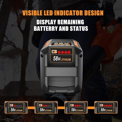 بطارية بديلة TenHutt 5.0Ah لبطارية Echo 58V CBP-58V20، CBP-58V40، متوافقة مع أدوات Echo 58V اللاسلكية in Kuwait