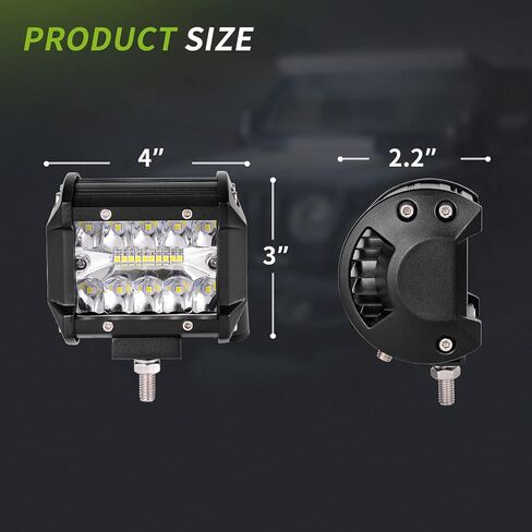 AUTOSAVER88 5 Inch LED Light Pod, 48W 5D LED Cubes 4800LM Offroad Fog Driving Light Truck Pod Light ATV Light Pickup Spot Light Bar for Jeep Boat Bumper Lamp SUV ATV UTV Light - Black, Pack of 2 in Saudi Arabia