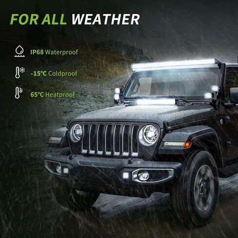 AUTOSAVER88 5 Inch LED Light Pod, 48W 5D LED Cubes 4800LM Offroad Fog Driving Light Truck Pod Light ATV Light Pickup Spot Light Bar for Jeep Boat Bumper Lamp SUV ATV UTV Light - Black, Pack of 2 in Saudi Arabia