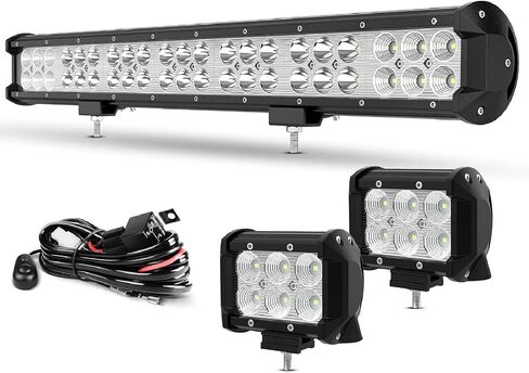 AUTOSAVER88 5 Inch LED Light Pod, 48W 5D LED Cubes 4800LM Offroad Fog Driving Light Truck Pod Light ATV Light Pickup Spot Light Bar for Jeep Boat Bumper Lamp SUV ATV UTV Light - Black, Pack of 2 in Saudi Arabia
