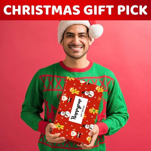 HAPPYPOP Christmas Gifts Stocking Socks For Men Women - Secret Santa Socks Christmas Socks 4 Pack in Saudi Arabia