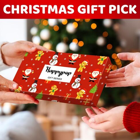 HAPPYPOP Christmas Gifts Stocking Socks For Men Women - Secret Santa Socks Christmas Socks 4 Pack in Saudi Arabia