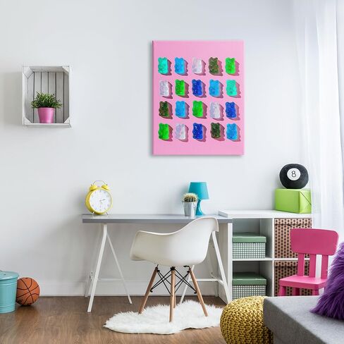 Stupell Industries Gummy Candy Bears Pattern Canvas Wall Art Design by Lil' Rue in Saudi Arabia