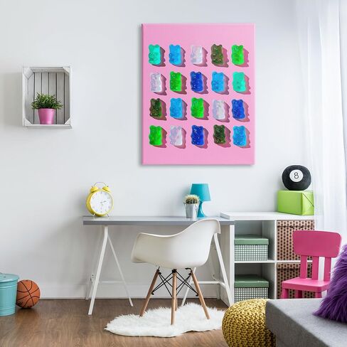 Stupell Industries Gummy Candy Bears Pattern Canvas Wall Art Design by Lil' Rue in Saudi Arabia