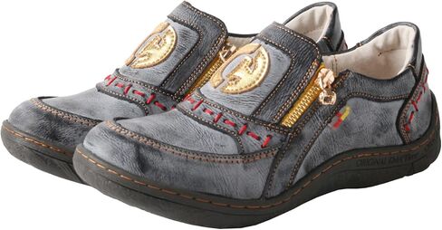 TMA EYES Women's Non-Slip Leather Casual Slip On Comfort Walking Flat Shoes in Kuwait