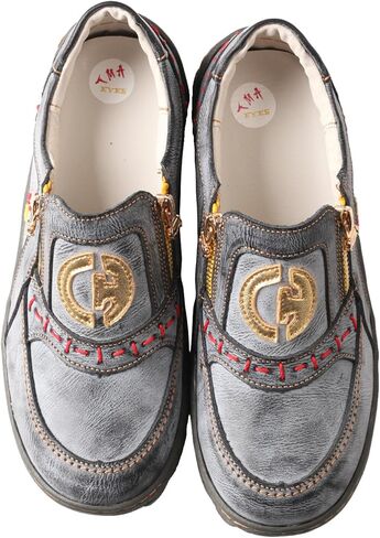 TMA EYES Women's Non-Slip Leather Casual Slip On Comfort Walking Flat Shoes in Kuwait