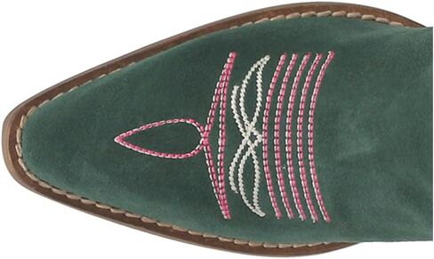 Dingo Womens Hot Sauce Embroidered Snip Toe Casual Boots Mid Calf Low Heel 1-2" - Brown in Saudi Arabia