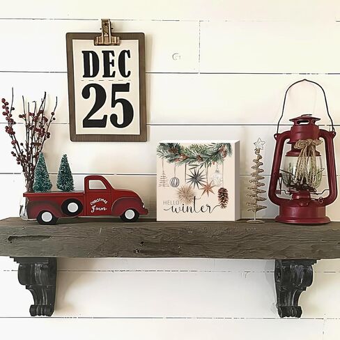 Christmas Decor，All Booked for Christmas Wooden Box Signs，Christmas Book Tree Wooden Plaque，Christmas Decorations，Christmas Decor for Home,Table Desk Shelf Christmas Gifts for Book Lover 5x5 in Kuwait