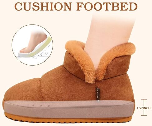 ONCAI Womens Slippers House Slippers for Woman Slipper Boots for Women Ladies Winter Fuzzy Warm Bootie Indoor Outdoor in Saudi Arabia