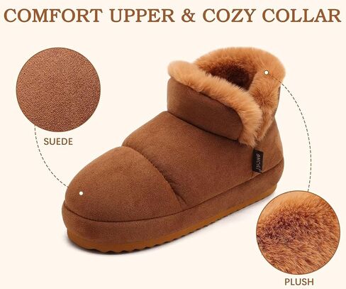 ONCAI Womens Slippers House Slippers for Woman Slipper Boots for Women Ladies Winter Fuzzy Warm Bootie Indoor Outdoor in Saudi Arabia