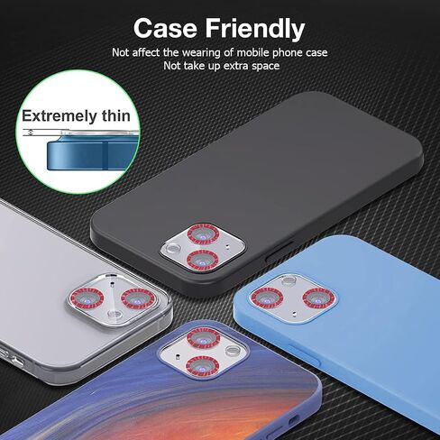 3 Pack Ouyetu Designed for iPhone 14 Plus Camera Lens tector Glass, Designed for iPhone 14 Glass Camera Lens tector, 9H Tempered Glass, Night Shooting Mode, Case Friendly, High Definition in Saudi Arabia